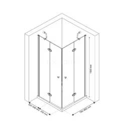 Amber Allure Douchecabine | 80x80 Cm Chroom Draaideur Vierkant -Badkamer Verkoop amber allure douchecabine 80x80 cm chroom draaideur vierkant l6114 800 7