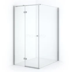 Amber Douchecabine | 130x90 Cm Chroom Helder Glas Draaideur Rechthoek