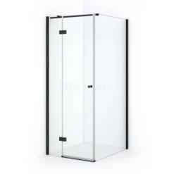 Amber Douchecabine | 90x70 Cm Mat Zwart Helder Glas Draaideur Rechthoek