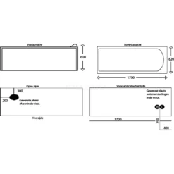 Arctic Compleet Bad | 170x82cm 1 Persoons Links Thermostaatkraan -Badkamer Verkoop arctic compleet bad 170x82cm 1 persoons links thermostaatkraan w003 171al 3