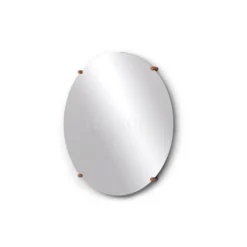 Badkamerspiegel Solo 60cm Rond Spiegelhouders Rond Koper