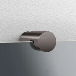 Badkamer Verkoop -Badkamer Verkoop badkamerspiegel solo 60cm rond spiegelhouders rond zwart metaal m25 0620zm 1