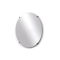 Badkamerspiegel Solo 60cm Rond Spiegelhouders Rond Zwart Metaal