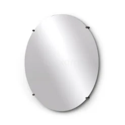 Badkamerspiegel Solo 80 Cm Rond Spiegelhouders Rond Zwart Chroom