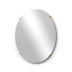 Badkamerspiegel Solo 80cm Rond Spiegelhouders Rond Goud