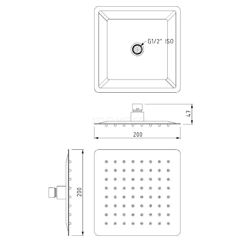 Balance Regendouche Opbouw | Chroom 20 Cm Regendouche 6 Balance Regendouche Opbouw | Chroom 20 Cm Regendouche - Afbeelding 6