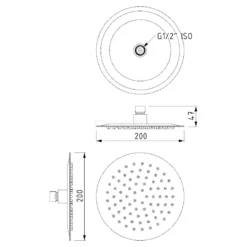 Balance Regendouche Opbouw | Zwart 20 Cm Regendouche -Badkamer Verkoop balance regendouche opbouw zwart 20 cm regendouche dsc 0304 20000 6