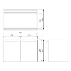 Box Badkamermeubel Met Wastafel | 80 Cm Grijs Front Keramiek 2 Deuren -Badkamer Verkoop box badkamermeubel met wastafel 80 cm grijs front keramiek 2 deuren bma005506 2