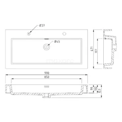Canto Badkamermeubel Met Wastafel | 100 Cm Hoogglans Wit Front Mineraalmarmer 2 Lades Onder Elkaar -Badkamer Verkoop canto badkamermeubel met wastafel 100 cm hoogglans wit front mineraalmarmer 2 lades onder elkaar f02 100020402 4