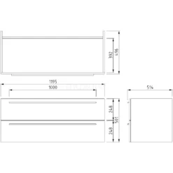 Canto Badkamermeubel Met Wastafel | 120 Cm Hoogglans Wit Front Mineraalmarmer 2 Lades Onder Elkaar -Badkamer Verkoop canto badkamermeubel met wastafel 120 cm hoogglans wit front mineraalmarmer 2 lades onder elkaar f02 120020402 3