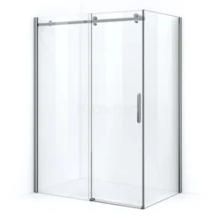 Crystal Allure Douchecabine | 140x100 Cm Chroom Helder Glas Schuifdeur Rechthoek