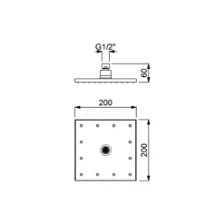 Cubic Regendouche | Chroom 20 Cm Regendouche -Badkamer Verkoop cubic regendouche chroom 20 cm regendouche 99.201.200 2