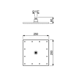 Cubic Regendouche | Chroom 25 Cm Regendouche -Badkamer Verkoop cubic regendouche chroom 25 cm regendouche 99.201.300 2