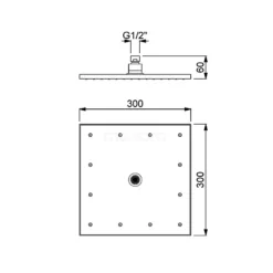 Cubic Regendouche | Chroom 30 Cm Regendouche -Badkamer Verkoop cubic regendouche chroom 30 cm regendouche 99.201.400 2
