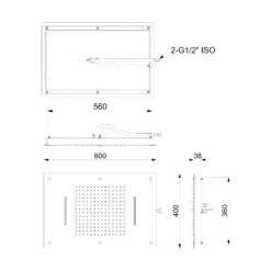 Cubic Regendouche | Chroom Regendouche -Badkamer Verkoop cubic regendouche chroom regendouche 99.206.000 3