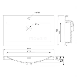 Curve Badkamermeubel Met Wastafel | 80 Cm Donkerbruin Essen Front Mineraalmarmer 1 Lade -Badkamer Verkoop curve badkamermeubel met wastafel 80 cm donkerbruin essen front mineraalmarmer 1 lade f01 080012801 3