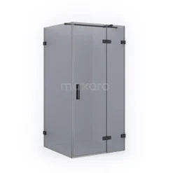 Diamond Douchecabine | 100x90 Cm Mat Zwart Rookglas Draaideur Rechthoek