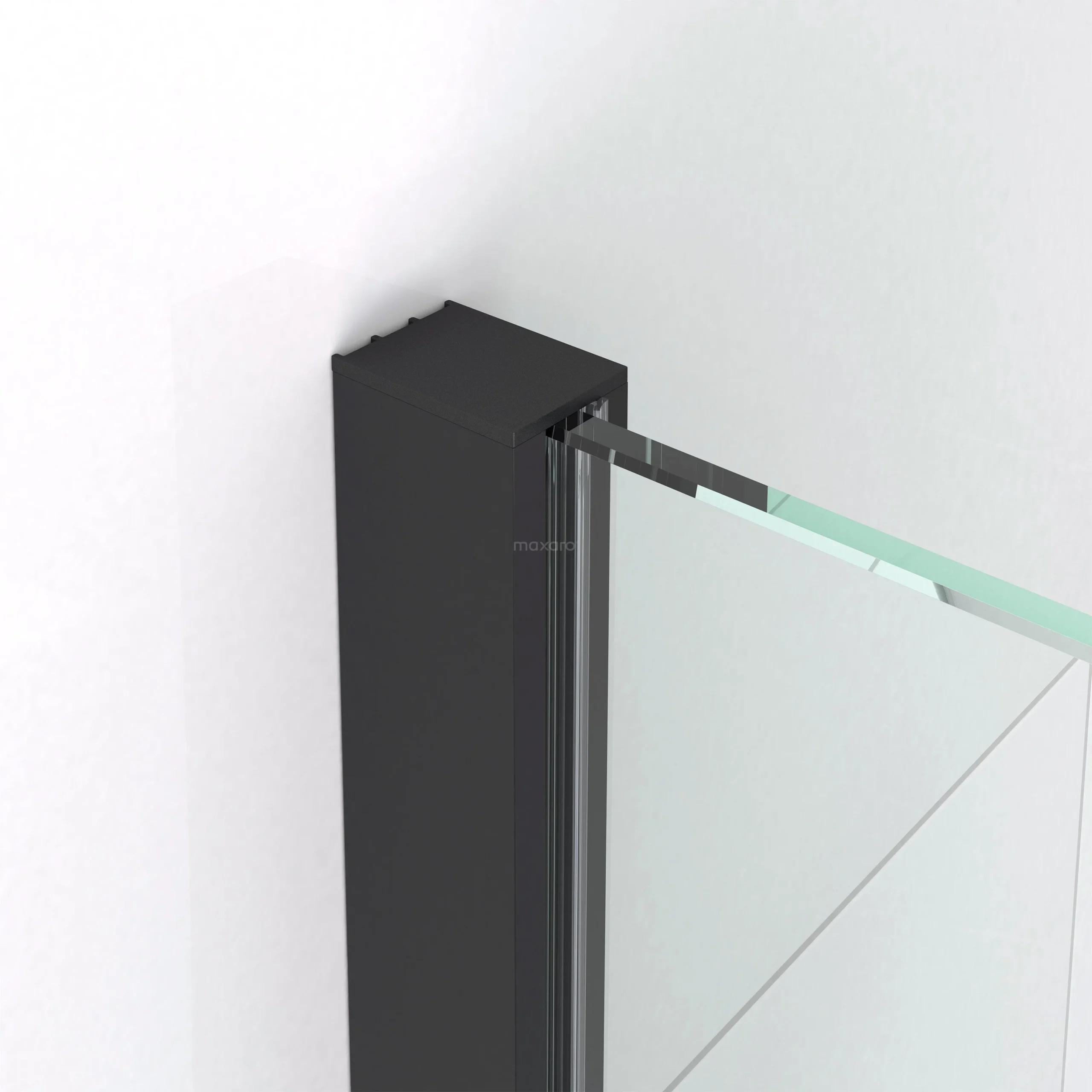 Diamond Douchecabine | 110x70 Cm Mat Zwart Helder Glas Draaideur Rechthoek 2 Diamond Douchecabine | 110x70 Cm Mat Zwart Helder Glas Draaideur Rechthoek - Afbeelding 2