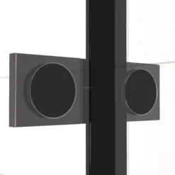 Diamond Douchecabine | 110x90 Cm Mat Zwart Helder Met 4 Zwarte Strepen Draaideur Rechthoek -Badkamer Verkoop diamond douchecabine 110x90 cm mat zwart helder met 4 zwarte strepen draaideur rechthoek cdb216509318mb 3