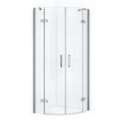 Diamond Douchecabine | 80x80 Cm Chroom Helder Glas Draaideur Kwartrond