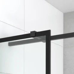 Diamond Douchecabine | 80x80 Cm Mat Zwart Helder Met 4 Zwarte Strepen Draaideur Vierkant -Badkamer Verkoop diamond douchecabine 80x80 cm mat zwart helder met 4 zwarte strepen draaideur vierkant cdb223508318mb 5