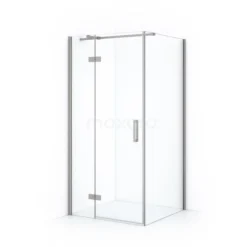 Diamond Douchecabine | 90x80 Cm Rvs Helder Glas Draaideur Rechthoek