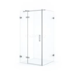 Diamond Douchecabine | 90x90 Cm Chroom Helder Glas Draaideur Vierkant