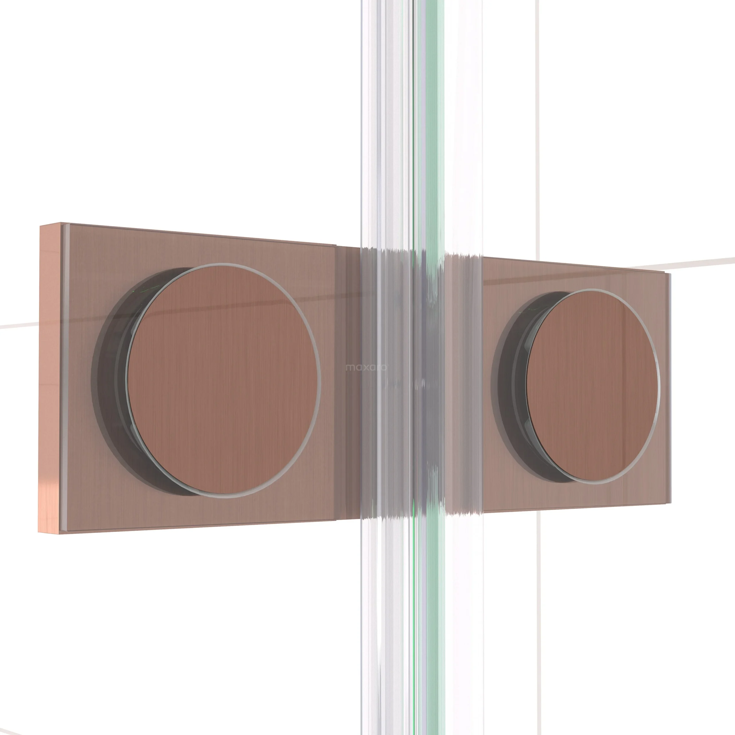 Diamond Douchecabine | 90x90 Cm Koper Helder Glas Draaideur Kwartrond 4 Diamond Douchecabine | 90x90 Cm Koper Helder Glas Draaideur Kwartrond - Afbeelding 4