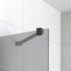 Diamond Douchedeur | 100 Cm Mat Zwart Rookglas Draaideur -Badkamer Verkoop diamond douchedeur 100 cm mat zwart rookglas draaideur ddb21462211mb 4