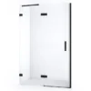 Diamond Douchedeur | 110 Cm Mat Zwart Helder Glas Draaideur