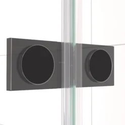 Diamond Douchedeur | 110 Cm Mat Zwart Helder Glas Draaideur -Badkamer Verkoop diamond douchedeur 110 cm mat zwart helder glas draaideur ddb21652220mb 3