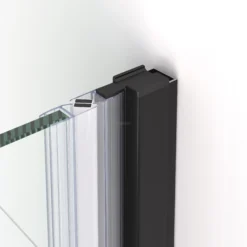 Diamond Douchedeur | 110 Cm Mat Zwart Helder Glas Draaideur -Badkamer Verkoop diamond douchedeur 110 cm mat zwart helder glas draaideur ddb21652220mb 5