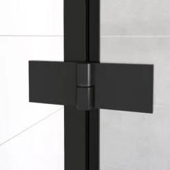 Diamond Douchedeur | 110 Cm Mat Zwart Helder Met 4 Zwarte Strepen Draaideur -Badkamer Verkoop diamond douchedeur 110 cm mat zwart helder met 4 zwarte strepen draaideur ddb21651218mb 2