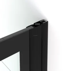 Diamond Douchedeur | 110 Cm Mat Zwart Helder Met 4 Zwarte Strepen Draaideur -Badkamer Verkoop diamond douchedeur 110 cm mat zwart helder met 4 zwarte strepen draaideur ddb21651218mb 5