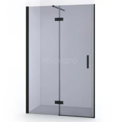 Diamond Douchedeur | 110 Cm Mat Zwart Rookglas Draaideur