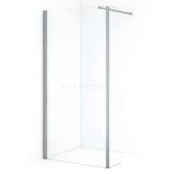Diamond Inloopdouche | 100 Cm Chroom Helder Glas Vaste Wand Met Zijwand