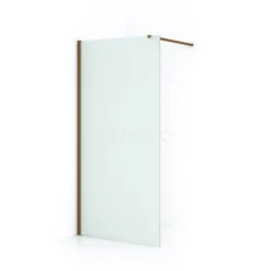 Diamond Inloopdouche | 100 Cm Koper Matglas Vaste Wand