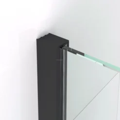 Diamond Inloopdouche | 100 Cm Mat Zwart Helder Glas Vaste Wand Met Zijwand -Badkamer Verkoop diamond inloopdouche 100 cm mat zwart helder glas vaste wand met zijwand idc1003110mb 1