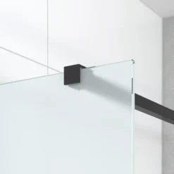 Diamond Inloopdouche | 100 Cm Mat Zwart Helder Met Matte Strepen Vaste Wand -Badkamer Verkoop diamond inloopdouche 100 cm mat zwart helder met matte strepen vaste wand ida10116mb 2