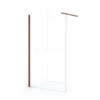 Diamond Inloopdouche | 110 Cm Koper Helder Glas Vaste Wand