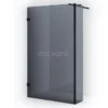 Diamond Inloopdouche | 120 Cm Mat Zwart Rookglas Vaste Wand Met Zijwand