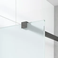 Diamond Inloopdouche | 120 Cm Zwart Chroom Helder Met Matte Strepen Vaste Wand -Badkamer Verkoop diamond inloopdouche 120 cm zwart chroom helder met matte strepen vaste wand ida12116bc 2