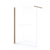 Diamond Inloopdouche | 140 Cm Koper Helder Glas Vaste Wand