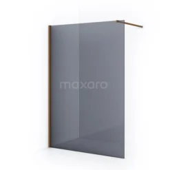 Diamond Inloopdouche | 140 Cm Koper Rookglas Vaste Wand