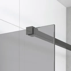 Diamond Inloopdouche | 140 Cm Zwart Chroom Rookglas Vaste Wand -Badkamer Verkoop diamond inloopdouche 140 cm zwart chroom rookglas vaste wand ida14111bc 2