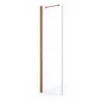 Diamond Inloopdouche | 50 Cm Koper Helder Glas Vaste Wand