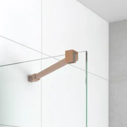 Diamond Inloopdouche | 50 Cm Koper Helder Glas Vaste Wand -Badkamer Verkoop diamond inloopdouche 50 cm koper helder glas vaste wand ida05210kp 2