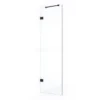 Diamond Inloopdouche | 50 Cm Mat Zwart Helder Glas Vaste Wand