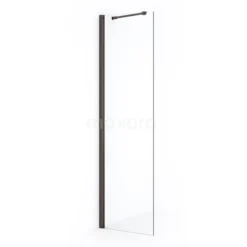 Diamond Inloopdouche | 60 Cm Zwart Metaal Helder Glas Vaste Wand