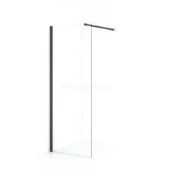 Diamond Inloopdouche | 80 Cm Zwart Metaal Helder Glas Vaste Wand